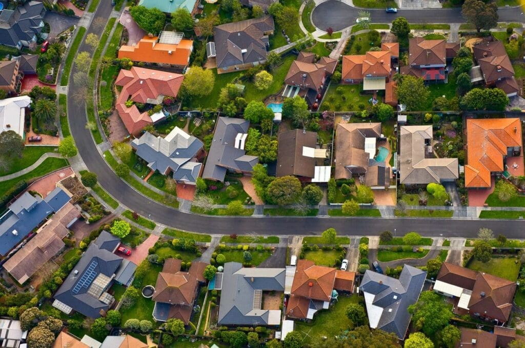 aerial suburban photo